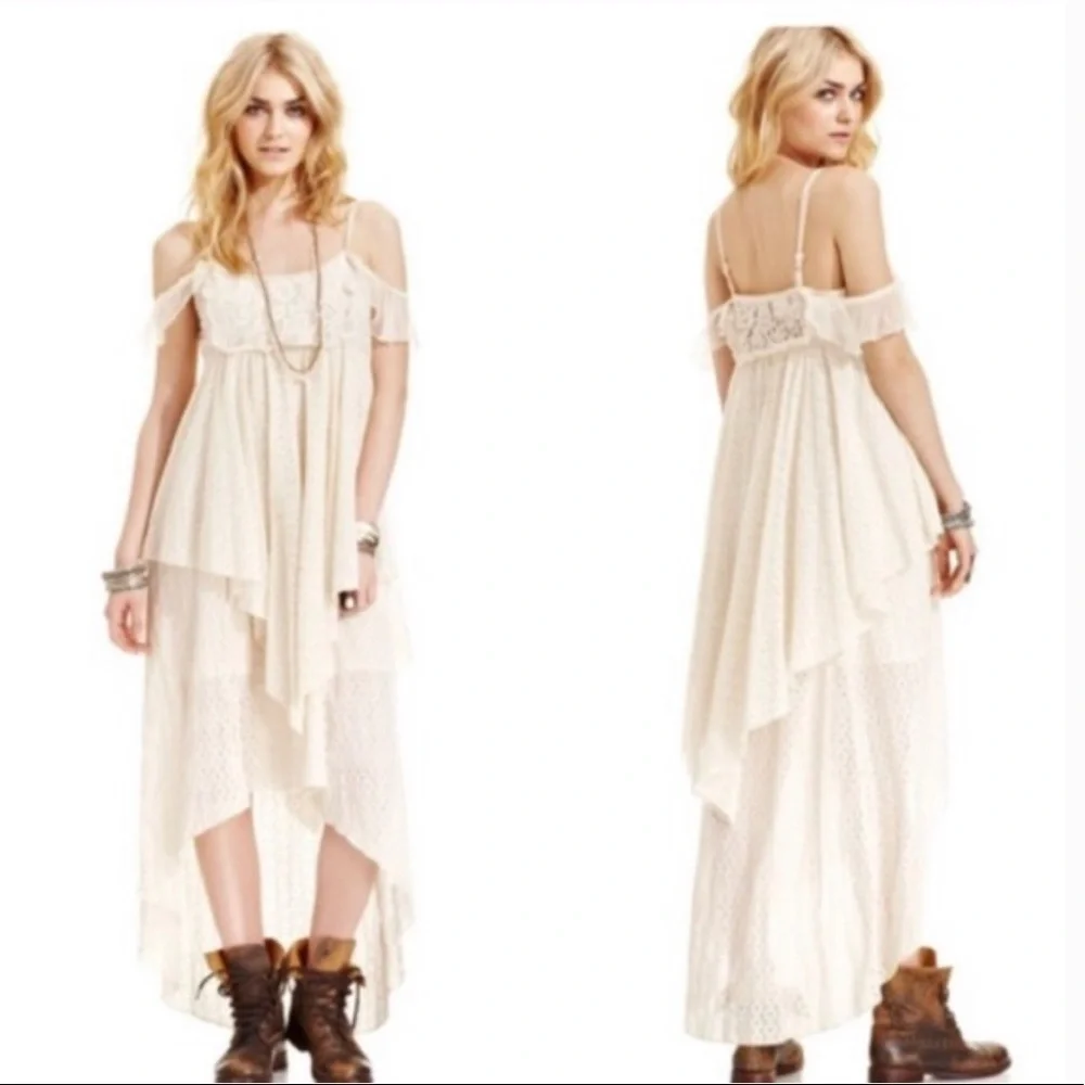 Great condition Free People candle light maxi dress - Picture 2 of 10